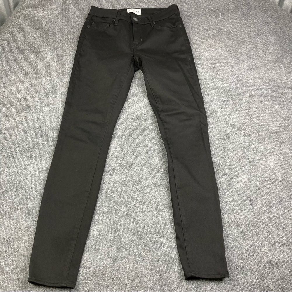 Parker Smith Skinny Jeans Womens Size 26 Black Stretch Modal USA Made Denim